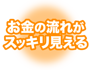 お金の流れがスッキリ見える